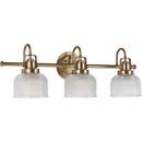 Progress Lighting Vintage Brass 100W Medium Vanity Fixture in Vintage Brass 