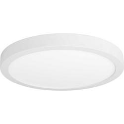 17W 1-Light Integrated LED Flush Mount Ceiling Fixture in White