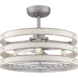 23 in. 3-Blades Indoor/Outdoor Ceiling Fan in Galvanized