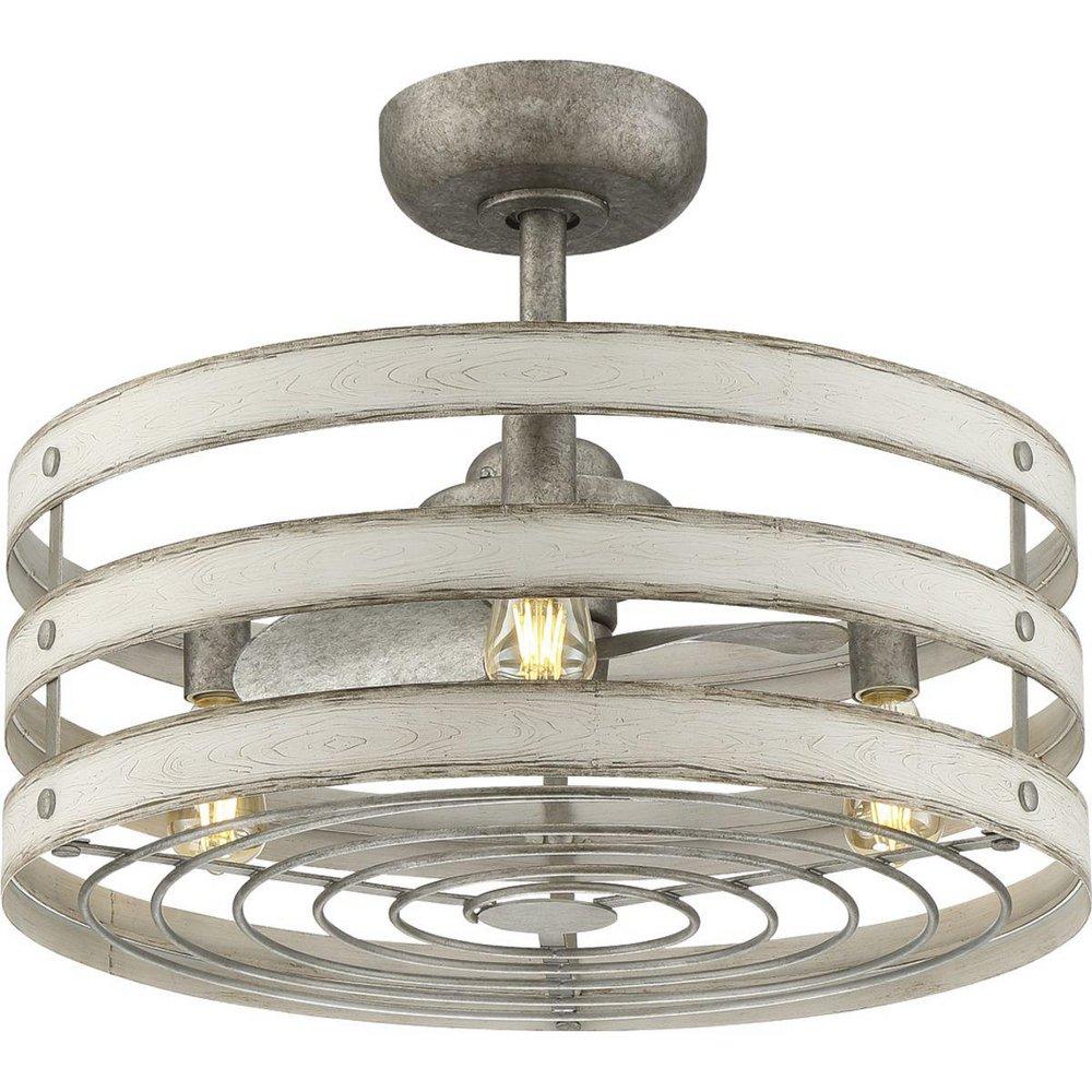 Progress Lighting Galvanized 3 Blades 23-1/2 in. Indoor Ceiling Fan 
