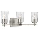 Progress Lighting Brushed Nickel 60W 3-Light Medium E-26 Incandescent Vanity Fixture 