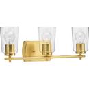 Progress Lighting Satin Brass 60W 3-Light Medium Vanity Fixture 
