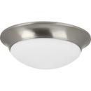 Progress Lighting Brushed Nickel 14 in. 60W 2-Light Medium E-26 Incandescent Flush Mount Ceiling Fixture 