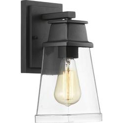 1-Light 100W Medium E-26 12 in. Outdoor Wall Sconce in Black
