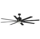 72 in. 8-Blade Ceiling Fan with 18W LED Light in Black