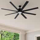 Progress Lighting Black 16-3/4 in. 18W 8-Blade Ceiling Fan with 72 in. Blade Span and LED Light 