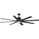 Progress Lighting Black 16-3/4 in. 18W 8-Blade Ceiling Fan with 72 in. Blade Span and LED Light 