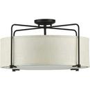 Progress Lighting Antique Bronze 60W 3-Light Medium E-26 Incandescent Semi-Flush Mount Ceiling Fixture 