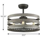 Progress Lighting Graphite 3 Blades 23-1/2 in. Indoor Ceiling Fan 