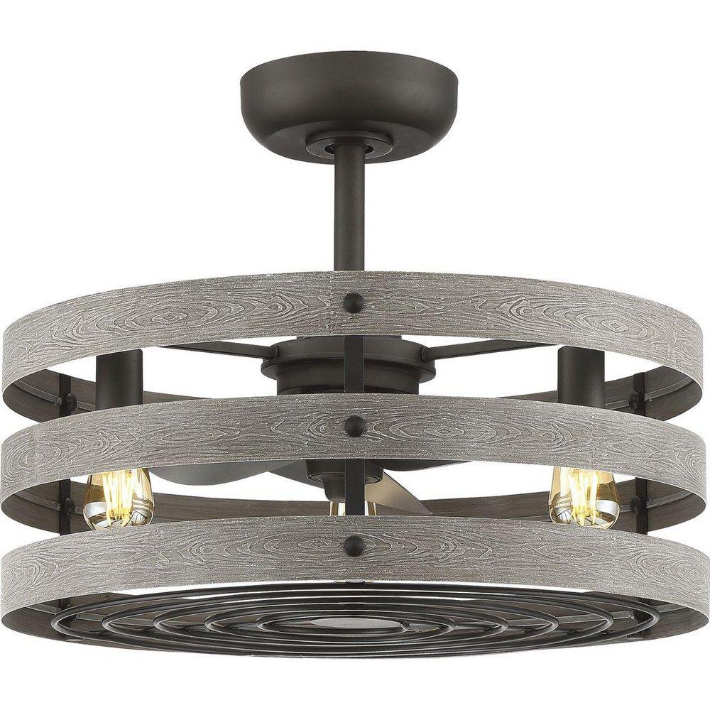 Progress Lighting Graphite 3 Blades 23-1/2 in. Indoor Ceiling Fan 