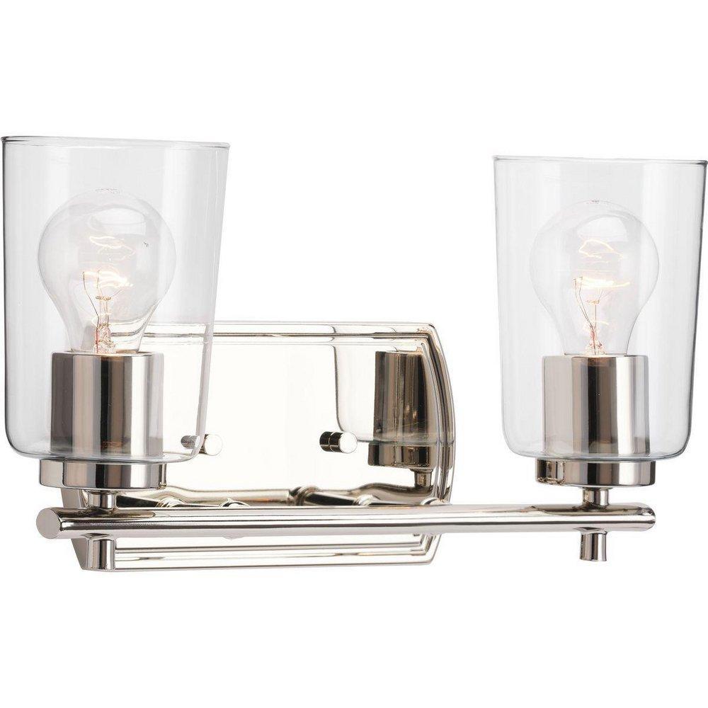 Progress Lighting Polished Nickel 60W 2-Light Medium E-26 Incandescent Vanity Fixture 
