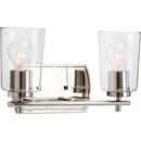 60W 2-Light Medium E-26 Incandescent Vanity Fixture in Polished Nickel