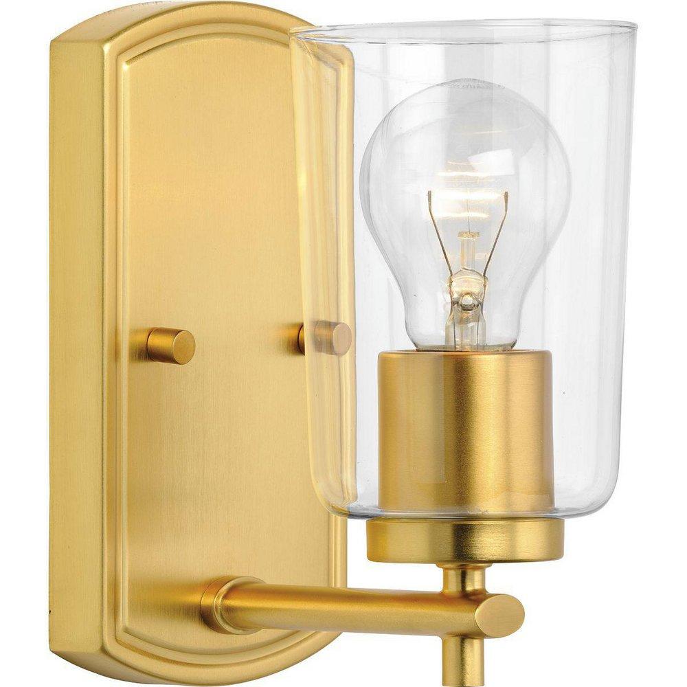 Progress Lighting Satin Brass 60W 1-Light Medium E-26 A19 Vanity Fixture 