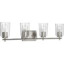 60W 4-Light Medium E-26 Incandescent Vanity Fixture in Brushed Nickel