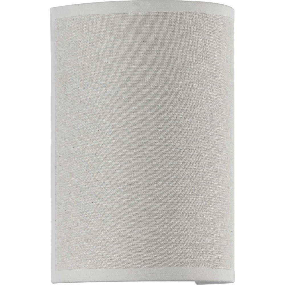 9W 1-Light 9" Wall Sconcein Off-White Linen 