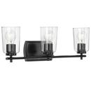 Progress Lighting Matte Black 60W 3-Light Medium E-26 Incandescent Vanity Fixture 