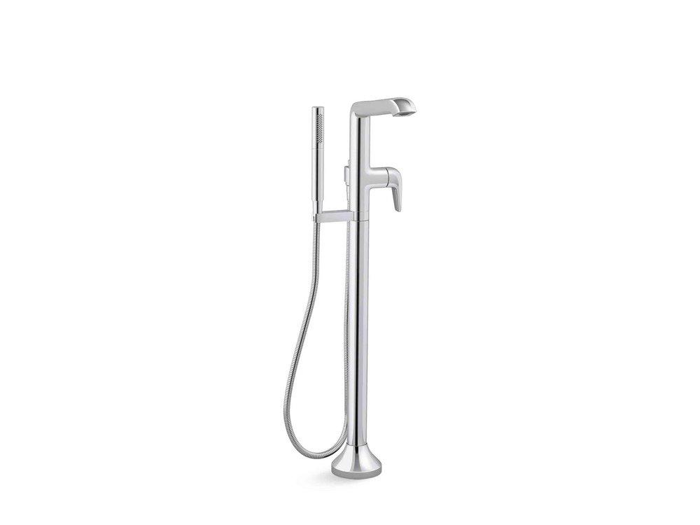 KOHLER Polished Chrome Single Handle Lever Floor Mount Filler (Trim Only) 