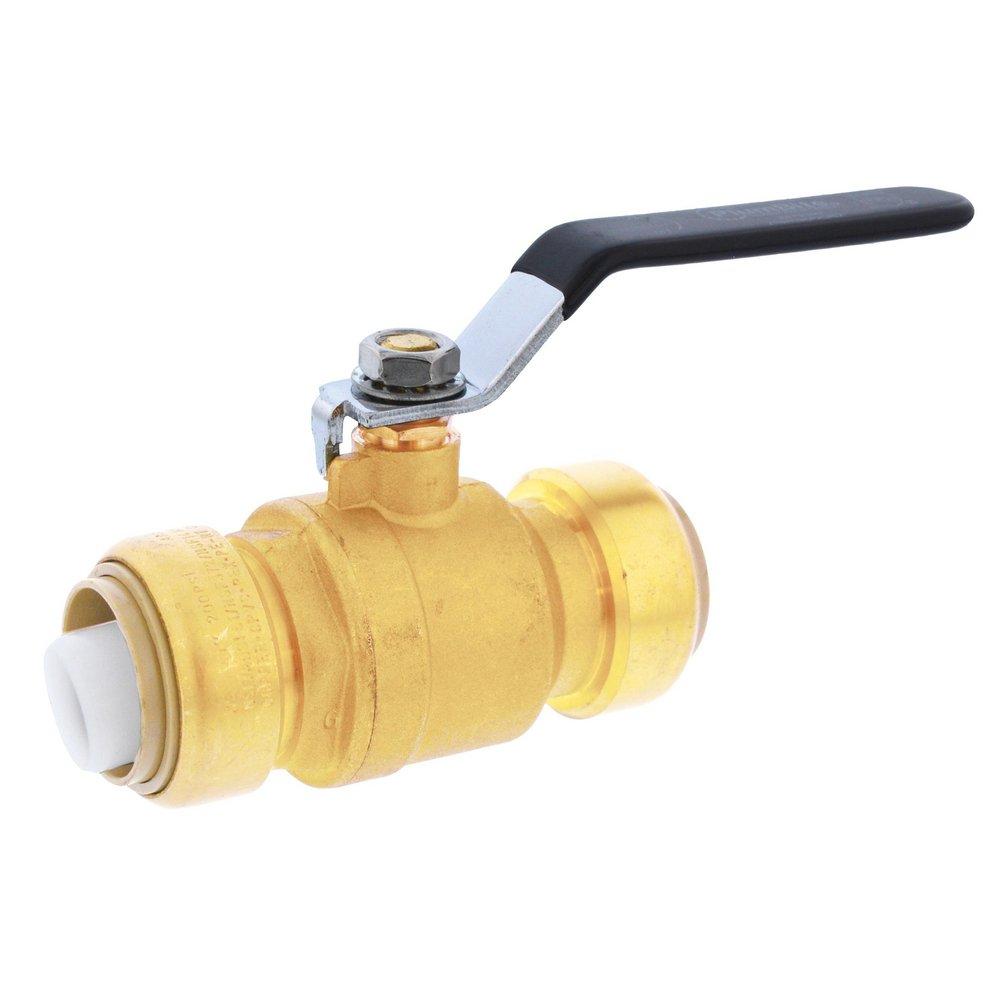 Jones Stephens Rough Brass Brass Push-to-Connect 200# Ball Valve 