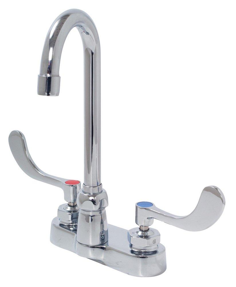 Zurn Polished Chrome Two Handle Lever Deck Mount Service Faucet 