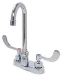 Zurn Polished Chrome Two Handle Lever Deck Mount Service Faucet 
