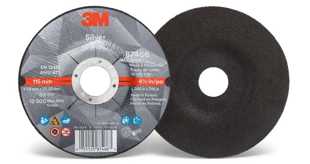 3M&trade; Black 0.094 x 7/8 in. Silver Cut-Off Wheel 