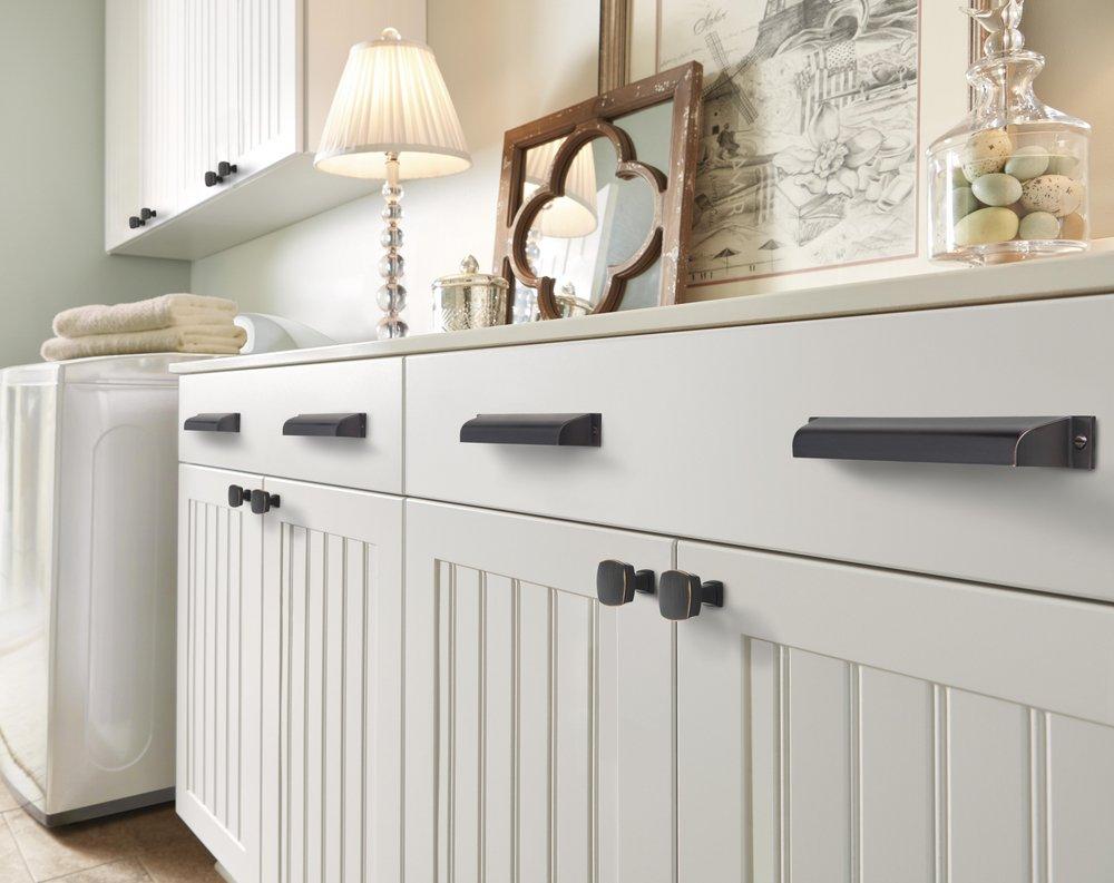 Amerock Oil Rubbed Bronze Allison Value 1-1/4 in (32 mm) Length Oil-Rubbed Bronze Cabinet Knob - 10 Pack 