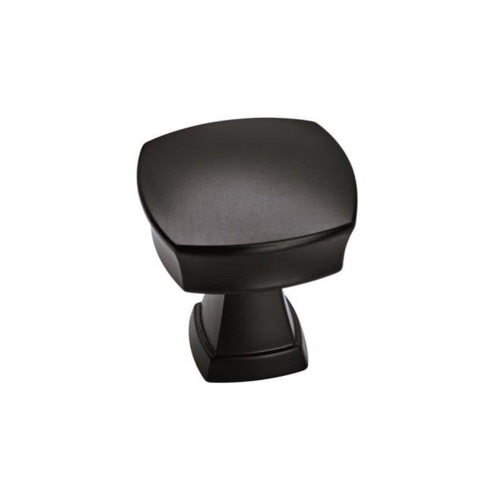 Amerock Flat Black 1-1/4 in. Knob 