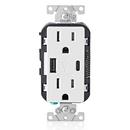 LEVITON White 125V White Receptacle 
