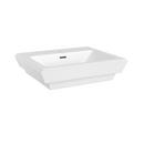 23 in. Rectangular Fireclay Pedestal Bathroom Sink in White