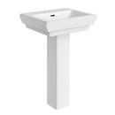 23 x 18-1/2 in. Pedestal Bathroom Sink Centerset in White