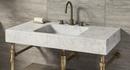 35-7/8 x 21-3/4 in. Rectangular Undermount Bathroom Sink in Carrara Marble