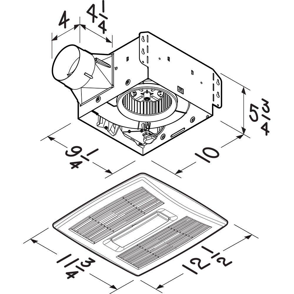 Broan-NuTone White 80 Ventilation Fan 