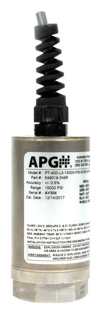 Automation Products Group 1/4 in. MNPT 100 psi Stainless Steel Heavy Duty Pressure Transducer 