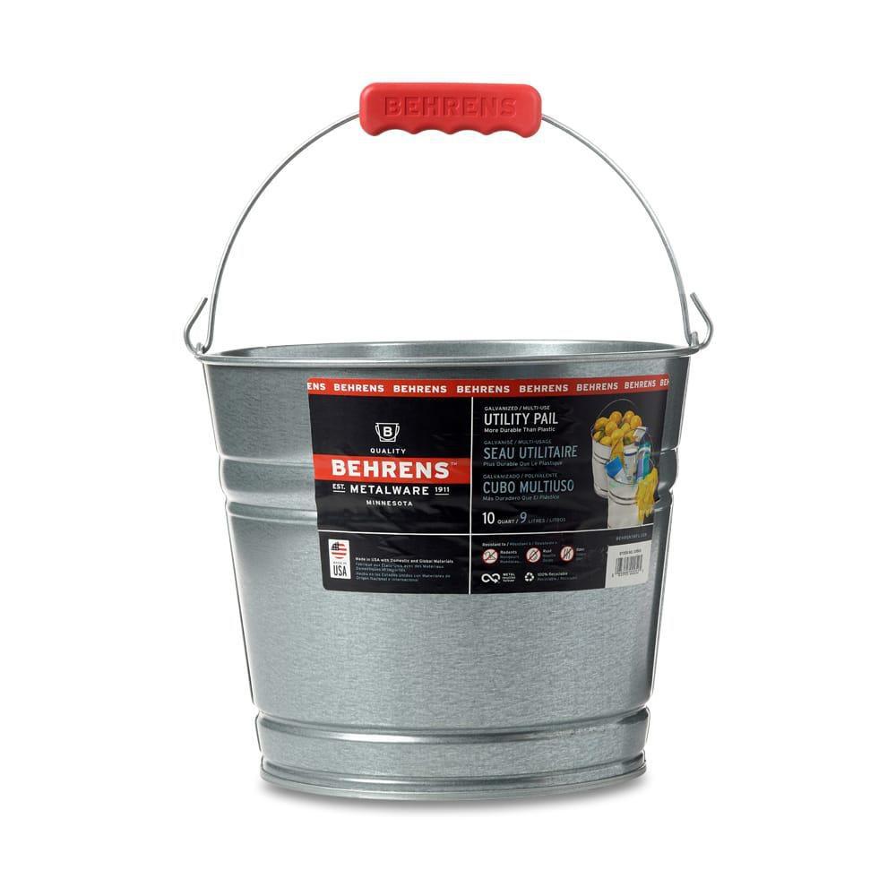 Behrens Steel Grey Steel Pail in Steel Grey 