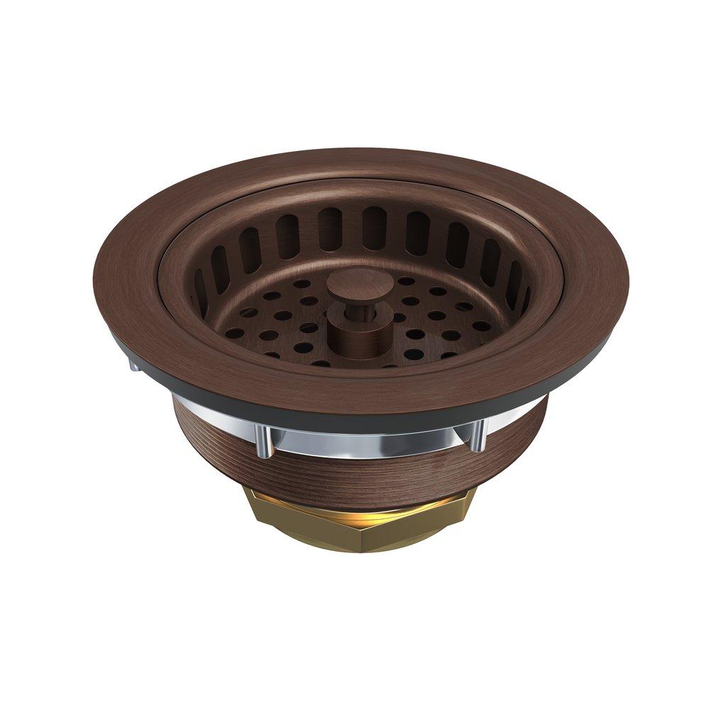 PROFLO&reg; Oil Rubbed Bronze 3-3/8 in. Basket Strainer 
