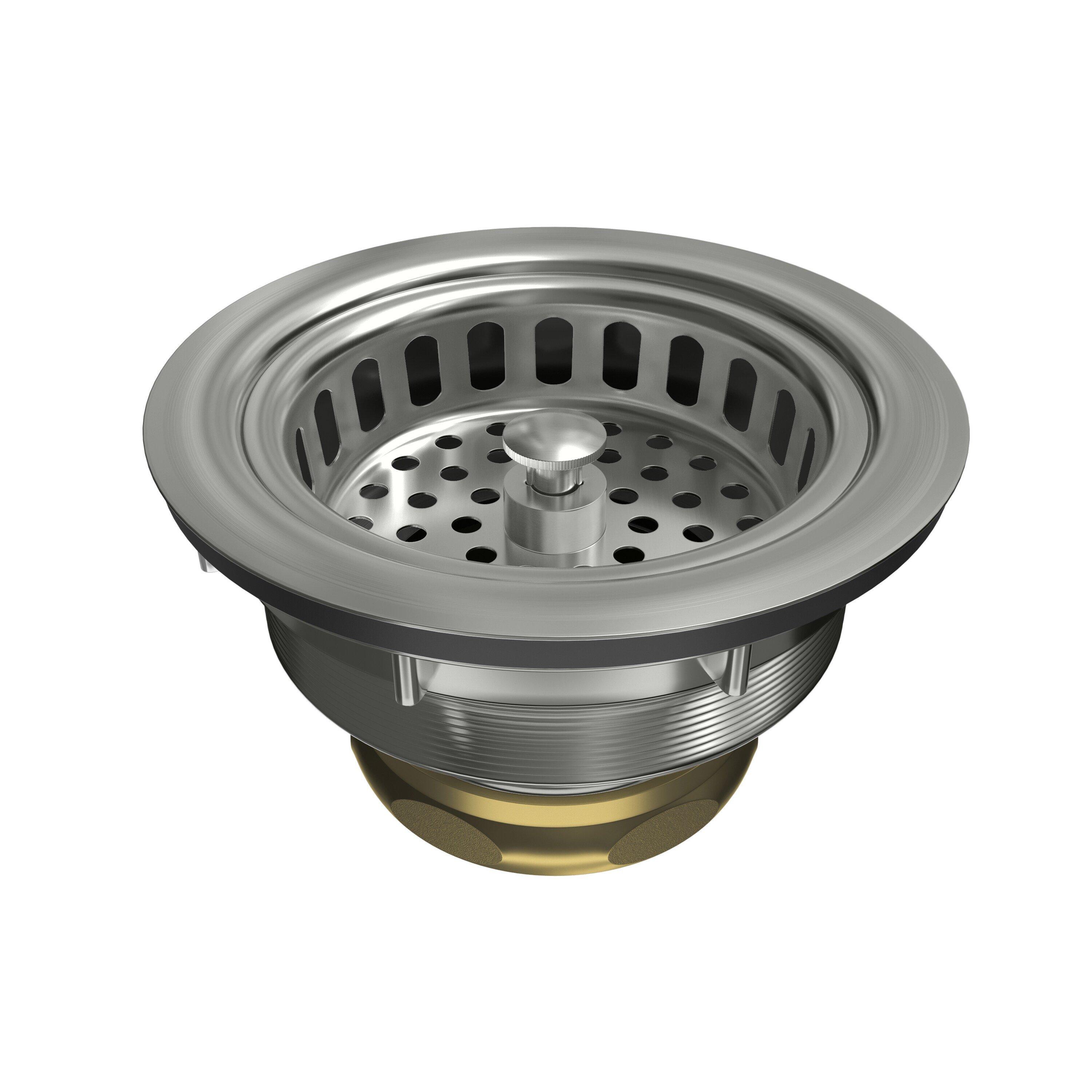 PROFLO&reg; Stainless Steel 3-3/8 in. Basket Strainer 