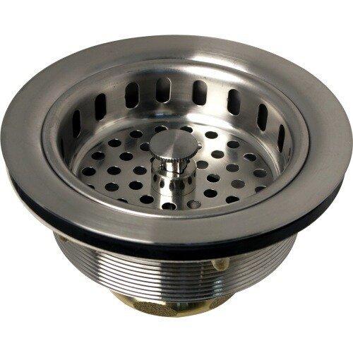 PROFLO&reg; Stainless Steel 3-3/8 in. Basket Strainer 