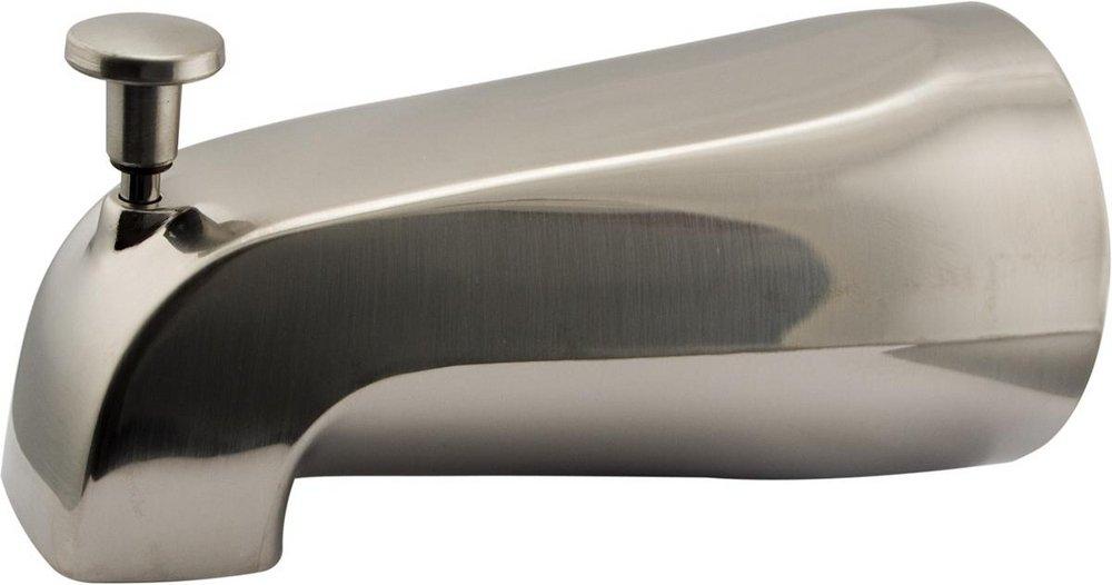 PROFLO&reg; Brushed Nickel 1/2 in. Diverter Tub Spout 