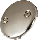 3-3/16 in. Brass One-Hole Waste & Overflow Face Plate in Brushed Nickel