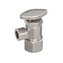 PROFLO&reg; Brushed Nickel 5/8 x 3/8 in. Angle Supply Stop Valve 