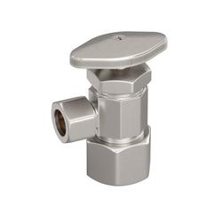 5/8 x 3/8 in. Angle Supply Stop Valve in Brushed Nickel