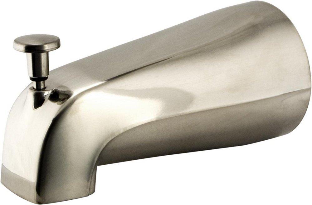 PROFLO&reg; Brushed Nickel 1/2 in. Diverter Tub Spout 