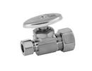 5/8 x 3/8 in. Compression Straight Supply Stop Valve in Brushed Nickel
