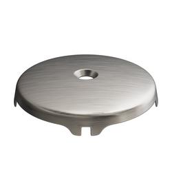 3-3/16 in. Brass One-Hole Waste & Overflow Face Plate in Brushed Nickel
