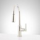 Single Handle Pull Down Monoblock Kitchen Faucet in Polished Nickel