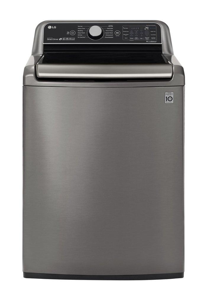 LG Electronics Graphite Steel 28-3/8 in. 5.5 cu. ft. Electric Top Load Washer 