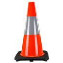 18 in. Orange Traffic Cone with Reflective Bar