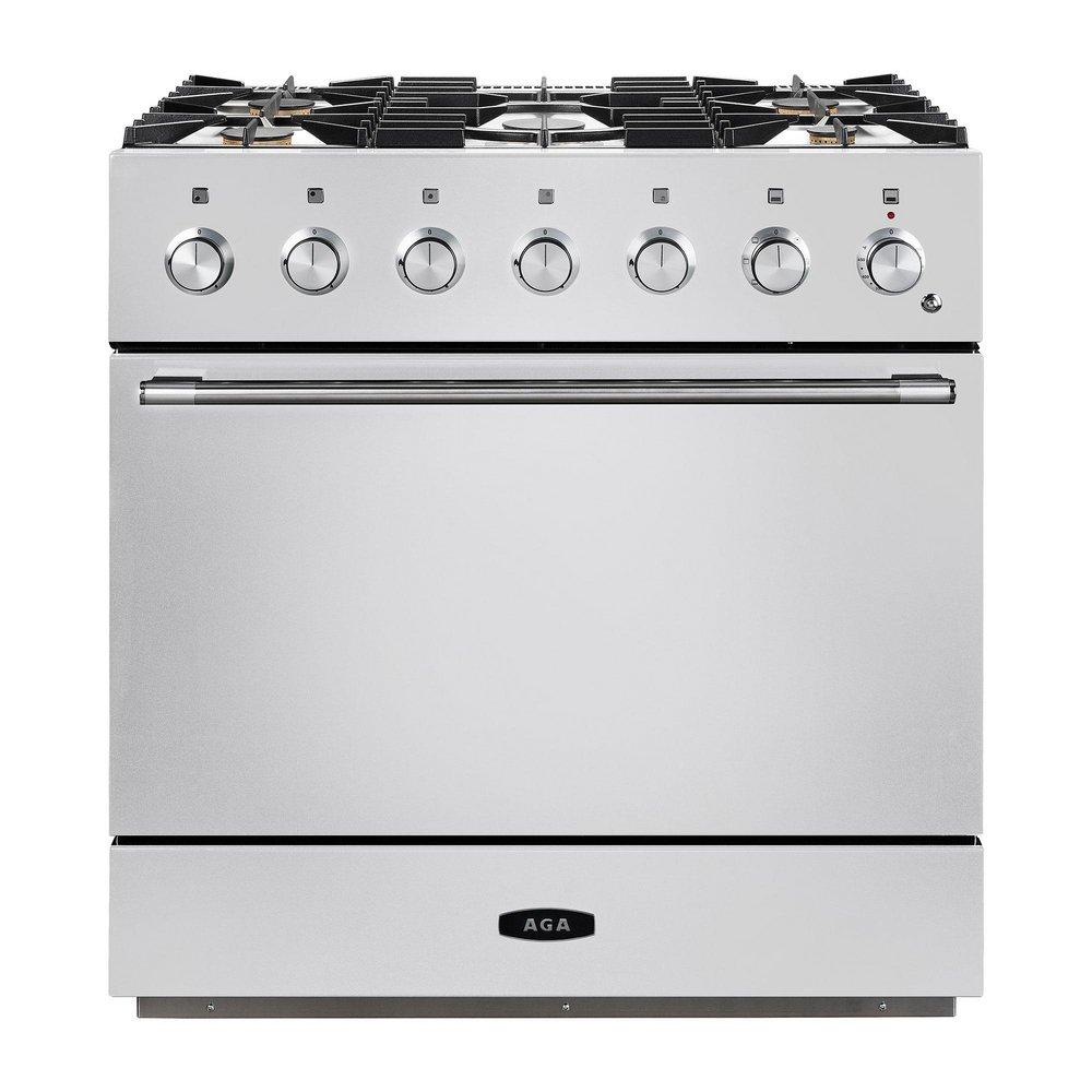 36 AGA MERCURY DUAL FUEL RANGE, WHITE 