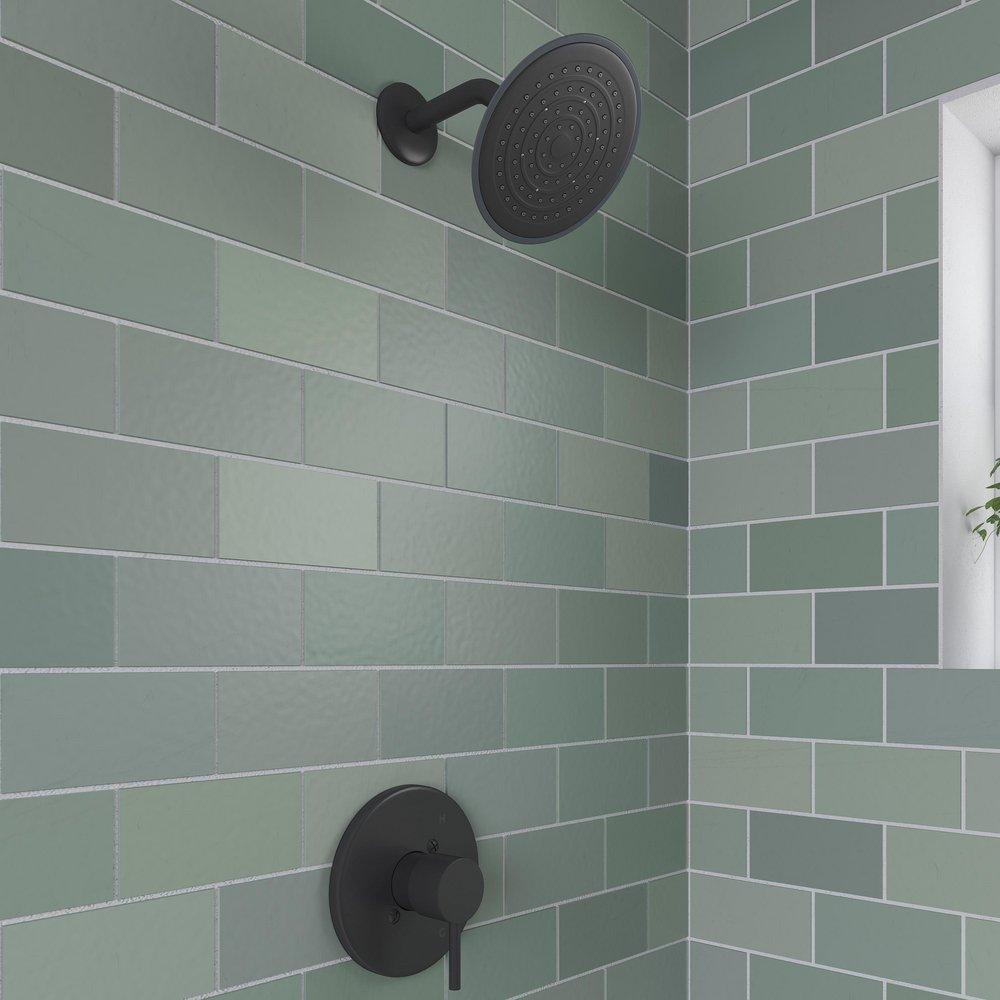 PROFLO® Matte Black Single Handle Shower Faucet Trim Kit 