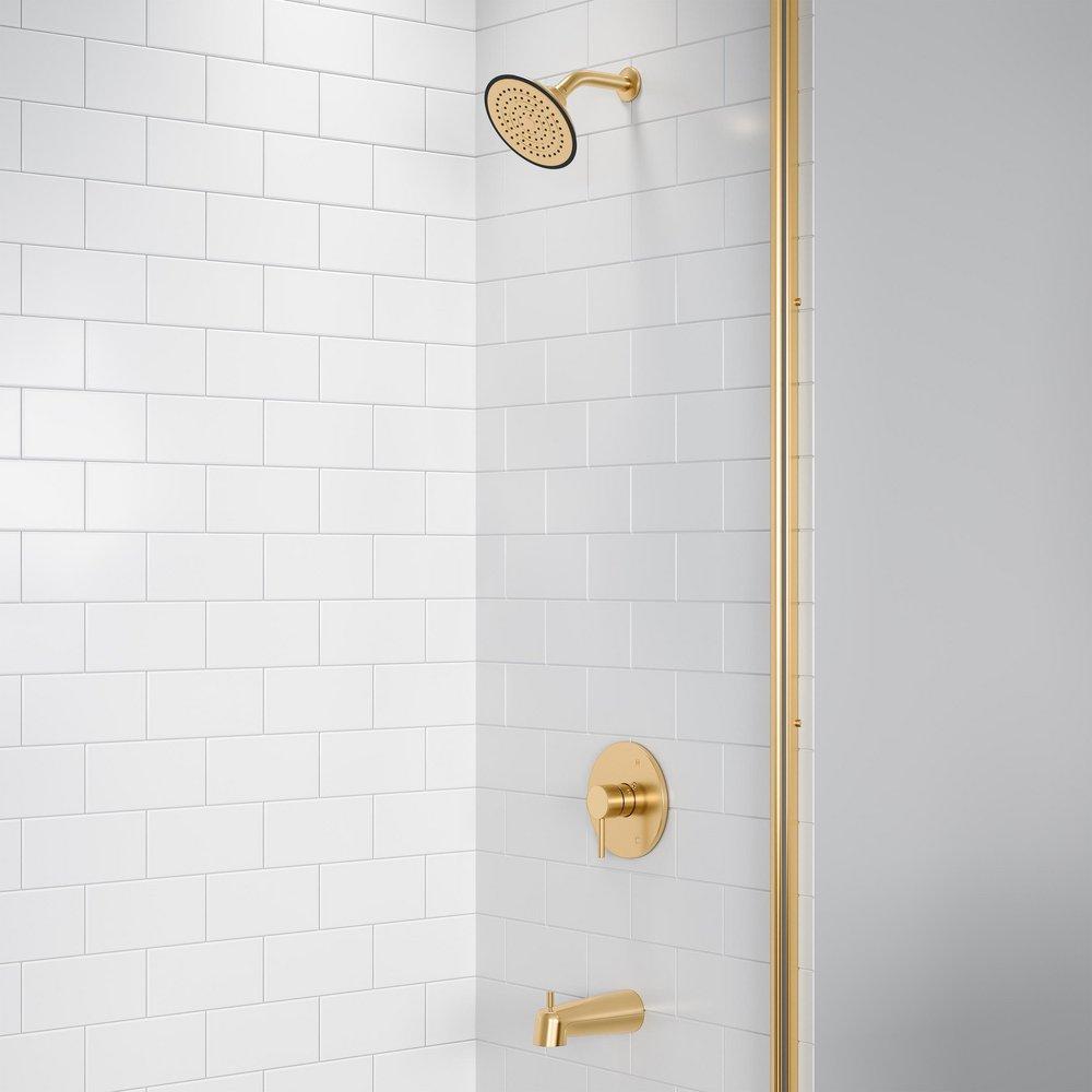 PROFLO&reg; Matte Black Single Handle Single Function Bathtub & Shower Faucet Trim Only 